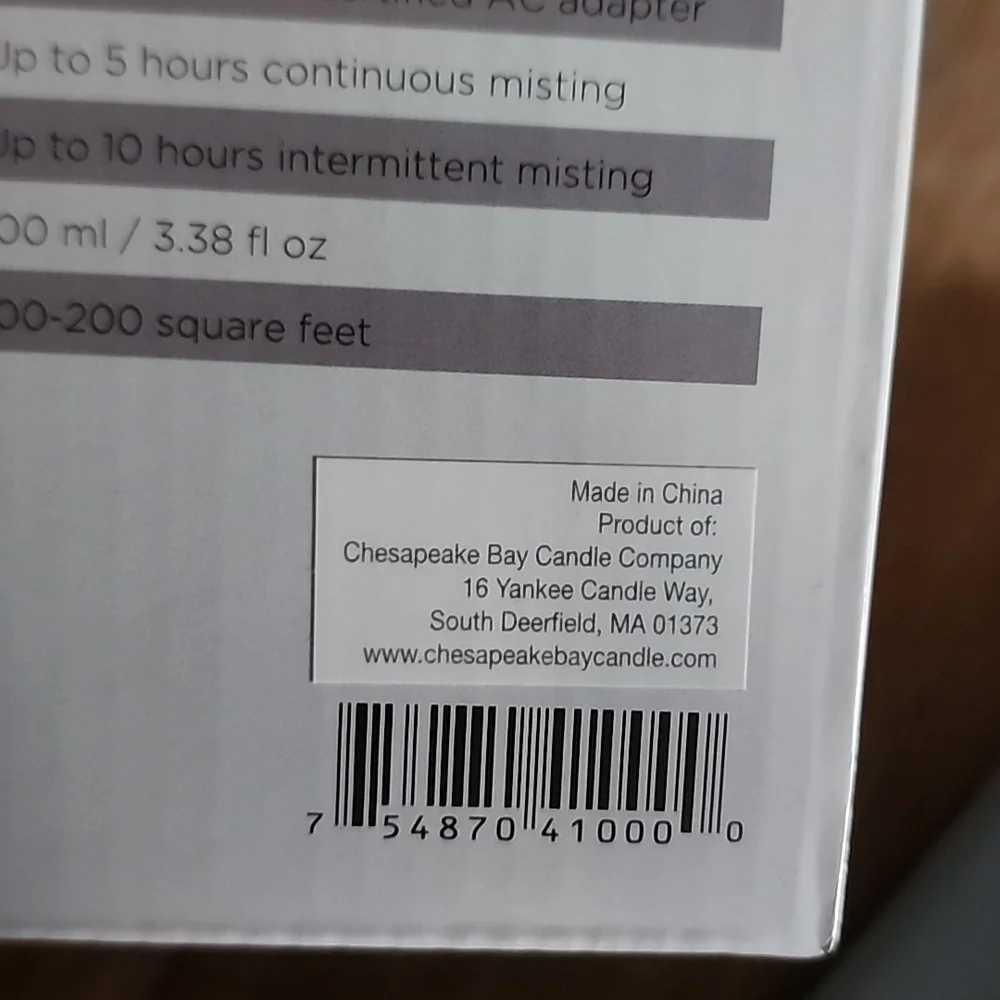 Chesapeake bay candle NEW oil diffuser